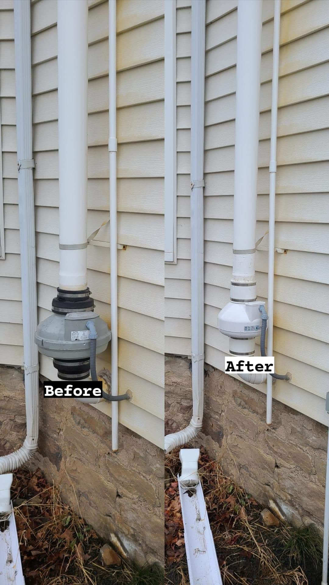 SM Radon Pro technician performing a radon fan replacement